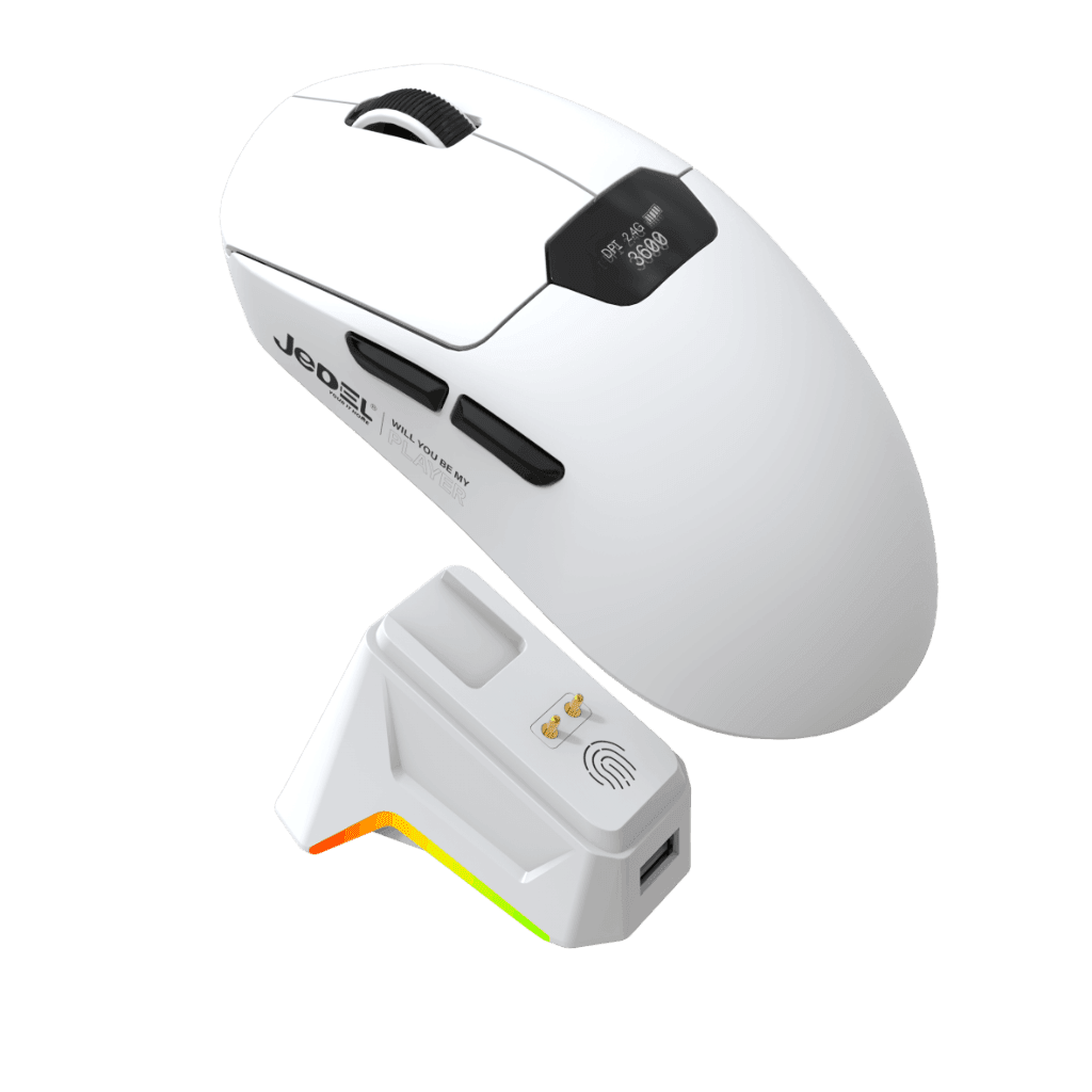 Buy JEDEL GWH-115 Wireless Mouse (OLED Display & RGB Dock) in Pakistan